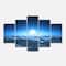 Designart - Night Flight above Clouds - Extra Large Wall Art Landscape